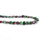 8mm Ruby in Zoisite Faceted Coins 7.5 inch 23 beads - The Bead Traders