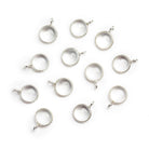 8mm Silver Bezeled Crystal Quartz Calibrated Coin Pendant 1 Bead - The Bead Traders