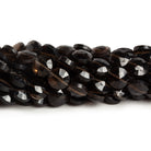 8mm Smoky Quartz Faceted Coins 7.5 inch 23 beads - The Bead Traders