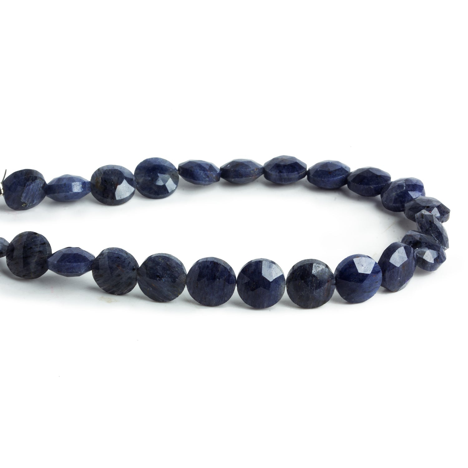 8mm Sodalite Faceted Coins 7.5 inch 23 beads - The Bead Traders