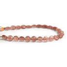8mm Strawberry Quartz Faceted Coins 7.5 inch 23 beads - The Bead Traders