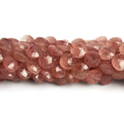 8mm Strawberry Quartz Faceted Coins 7.5 inch 23 beads - The Bead Traders