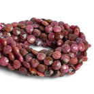 8mm Thulite Faceted Coins 7.5 inch 23 beads - The Bead Traders