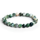 8mm Tree Agate Plain Rounds 23 beads - The Bead Traders
