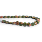 8mm Unakite Faceted Coins 7.5 inch 23 beads - The Bead Traders