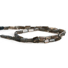 8x3mm Smoky Quartz Handcut Rectangles 14 inch 38 beads - The Bead Traders