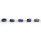 8x4mm Lapis Lazuli Nugget Gold Chain 25 Beads - The Bead Traders