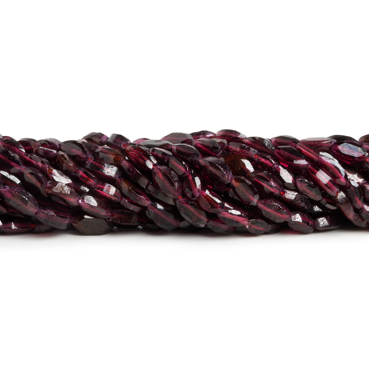 8x4mm Rhodolite Garnet Faceted Marquises 14 inch 45 beads - The Bead Traders