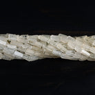 8x4mm Tourmalinated Quartz Handcut Rectangles 12 inch 35 beads - The Bead Traders