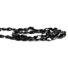 8x5mm Black Spinel Faceted Ovals 12 inch 43 beads - The Bead Traders