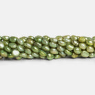 8x5mm Green Pea Baroque Pearls 16 inch 51 beads - The Bead Traders