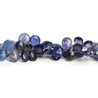8x5mm Iolite Faceted Pears 8 inch 63 beads - The Bead Traders