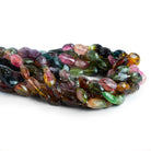 8x5mm Multicolor Tourmaline Faceted Ovals 15 inch 50 beads - The Bead Traders