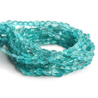 8x5mm Pool Blue Apatite Faceted Ovals 18 inch 63 beads - The Bead Traders