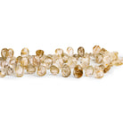 8x5mm Rutilated Quartz Faceted Pears 7 inch 46 beads - The Bead Traders