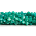 8x6mm Amazonite Center Drilled Faceted Ovals 8 inch 37 beads - The Bead Traders