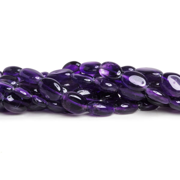 8x6mm Amethyst Plain Ovals 16 inch 41 beads