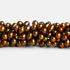 8x6mm Bronze Oval Pearls 16 inch 78 beads - The Bead Traders