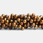 8x6mm Bronze Oval Side - Drilled Pearls 15 inch 75 beads - The Bead Traders