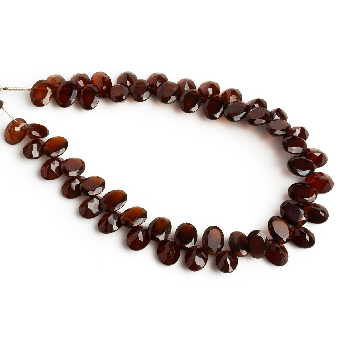 8x6mm Chalcedony Faceted Ovals 7.5 inch 51 beads - The Bead Traders