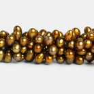 8x6mm Chartruese Top Drilled Oval Pearls 15.5 inch 77 beads - The Bead Traders
