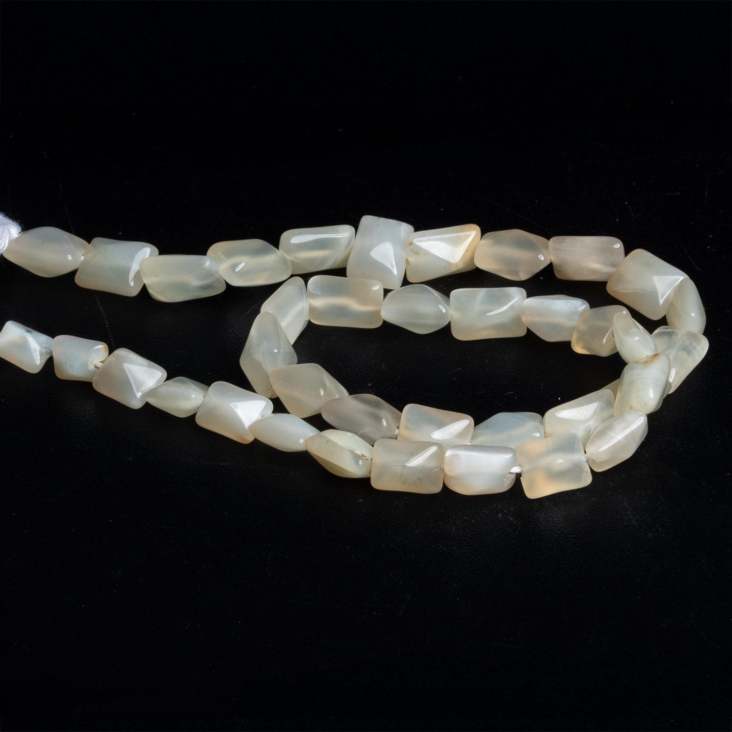 8x6mm Cream Moonstone Rectangles 14 inch 42 beads - The Bead Traders