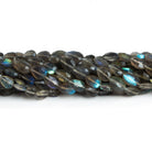 8x6mm Labradorite Faceted Pears 14 inch 40 beads - The Bead Traders
