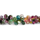 8x6mm Multicolor Tourmaline Plain Pears 18 inch 121 beads - The Bead Traders