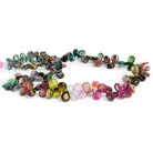 8x6mm Multicolor Tourmaline Plain Pears 18 inch 121 beads - The Bead Traders