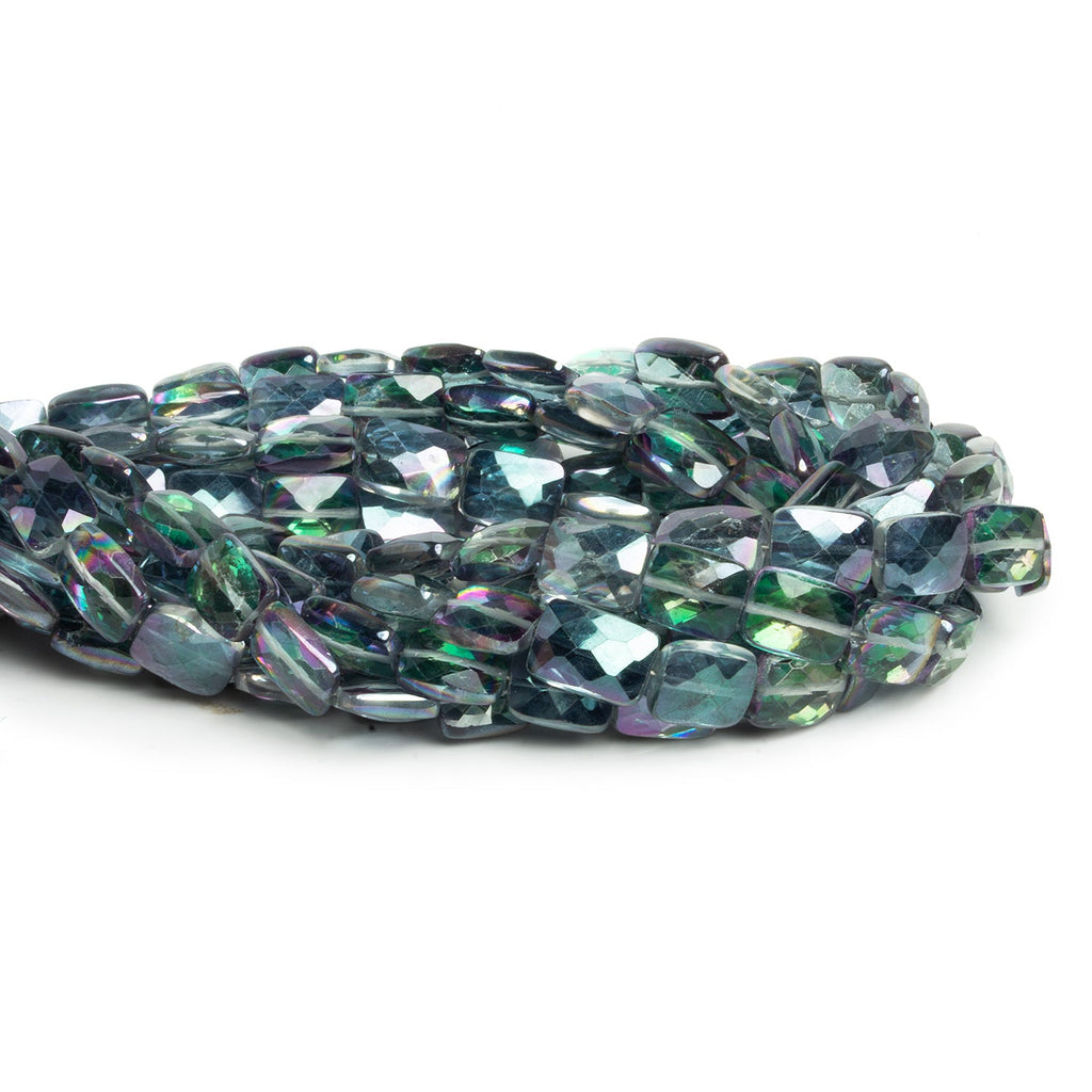 8x6mm Mystic Topaz Faceted Rectangles 9 inch 27 beads - The Bead Traders