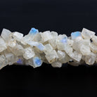 8x6mm Rainbow Moonstone Natural Crystals 7 inch 30 beads - The Bead Traders