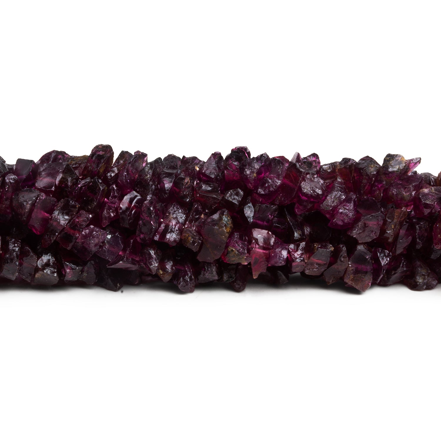 8x6mm Rhodolite Garnet Natural Crystals 15 inch 120 beads - The Bead Traders