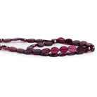 8x6mm Rhodolite Garnet Plain Ovals 14 inch 45 beads - The Bead Traders