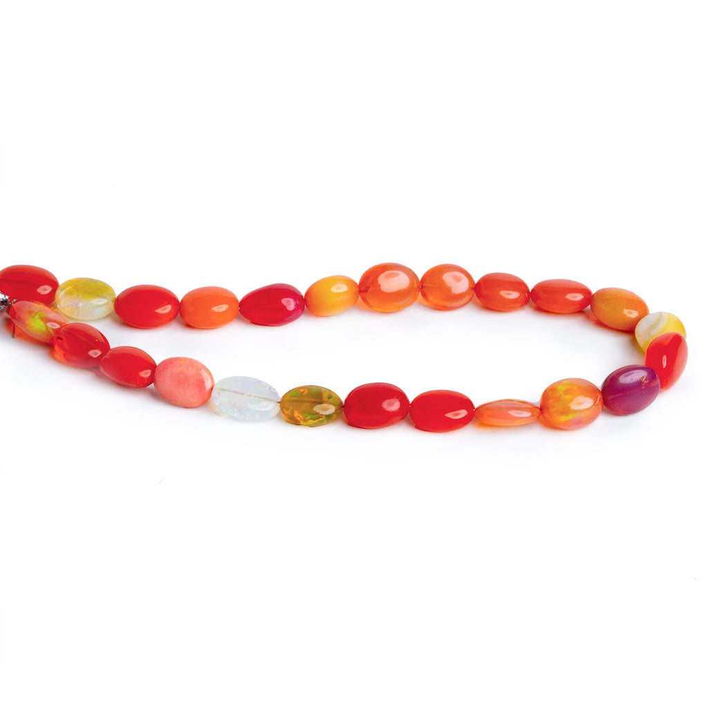 8x6mm Tangerine Ethiopian Opal Plain Ovals 8 inch 23 beads - The Bead Traders
