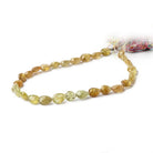 8x7mm Green Grossular Garnet Faceted Pears 9 inch 27 beads - The Bead Traders
