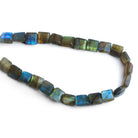 8x7mm Matte Labradorite Rectangles 7.5 inch 23 beads - The Bead Traders