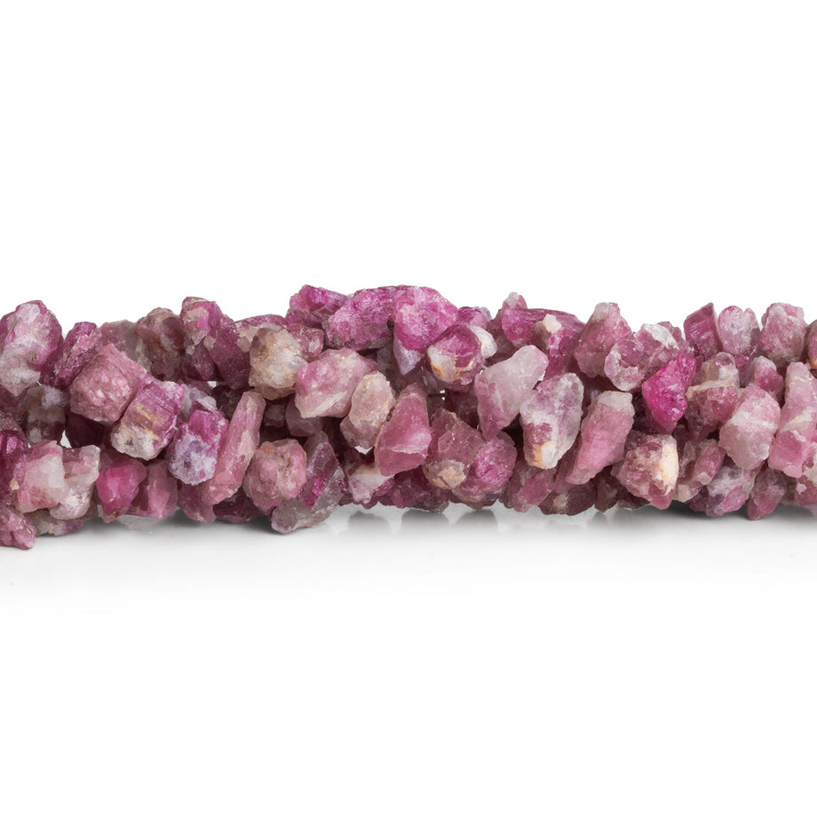 8x7mm Pink Tourmaline Natural Crystals inch 36 beads – The Bead