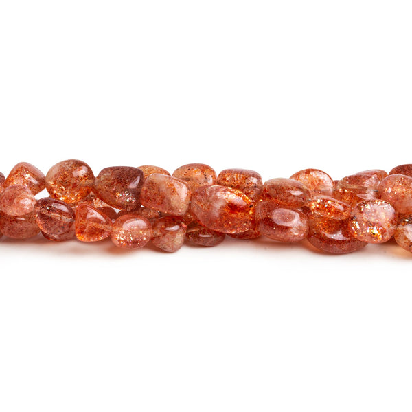 8x7mm Sunstone Plain Nuggets 18 inch 65 beads