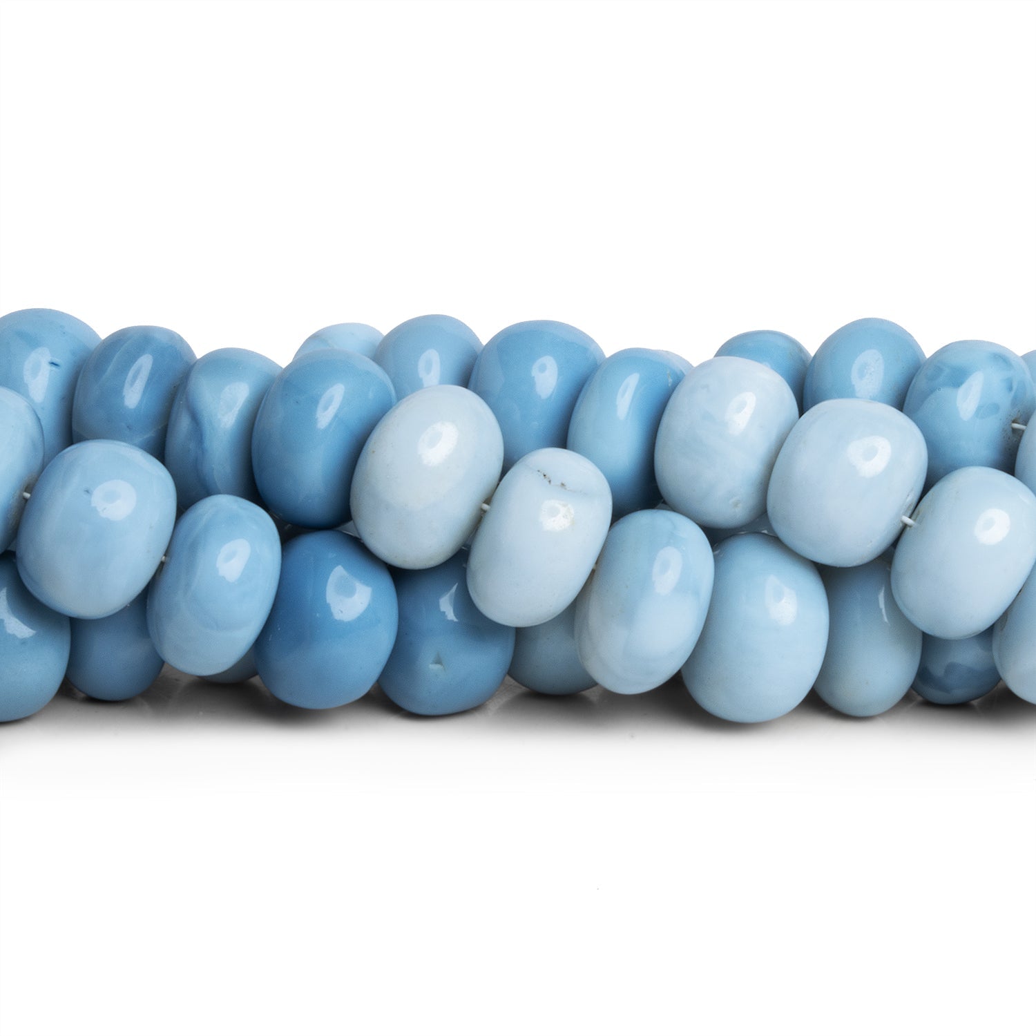 9 - 10mm Denim Opal Plain Rounds 16 inch 63 beads - The Bead Traders