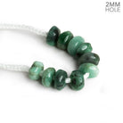 9 - 10mm Emerald 2mm Large Hole Rondelles 10 Beads - The Bead Traders