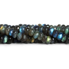 9 - 10mm Labradorite Faceted Rondelles 8 inch 38 beads - The Bead Traders