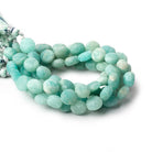 9-10mm Matte Amazonite plain coins 7.5 inch 19 beads - The Bead Traders