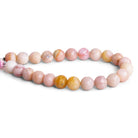 9 - 10mm Pink Peruvian Opal Faceted Rounds 8 inch 20 beads - The Bead Traders