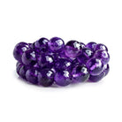 9-11 Amethyst Faceted Round Beads 17 inch 41 pieces - The Bead Traders