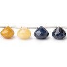 9 - 11mm Blue & Yellow Sapphire Faceted Candy Kisses 8 inch 16 pieces - The Bead Traders