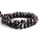9-11mm Chocolate Moonstone Faceted Rondelles 16 inch 48 beads - The Bead Traders