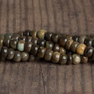 9 - 11mm Wood Brown Opal Plain Rondelles 16 inch 63 beads - The Bead Traders