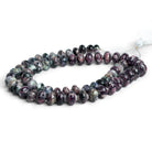 9 - 12mm Charoite Plain Rondelles 18 inch 63 beads - The Bead Traders