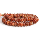 9 - 14mm Sunstone Plain Rondelles 16 inch 70 beads - The Bead Traders