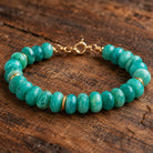 9mm Amazonite Plain Rondelles 17 inch 81 beads - The Bead Traders
